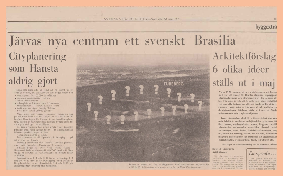 Tidningsuppslag från 1972. Foto.