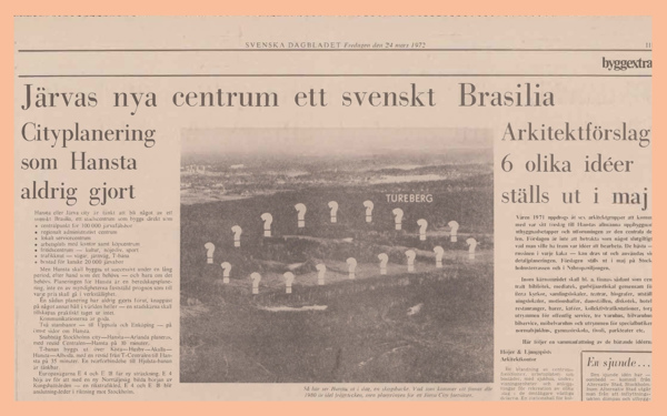 Tidningsuppslag från 1972. Foto.